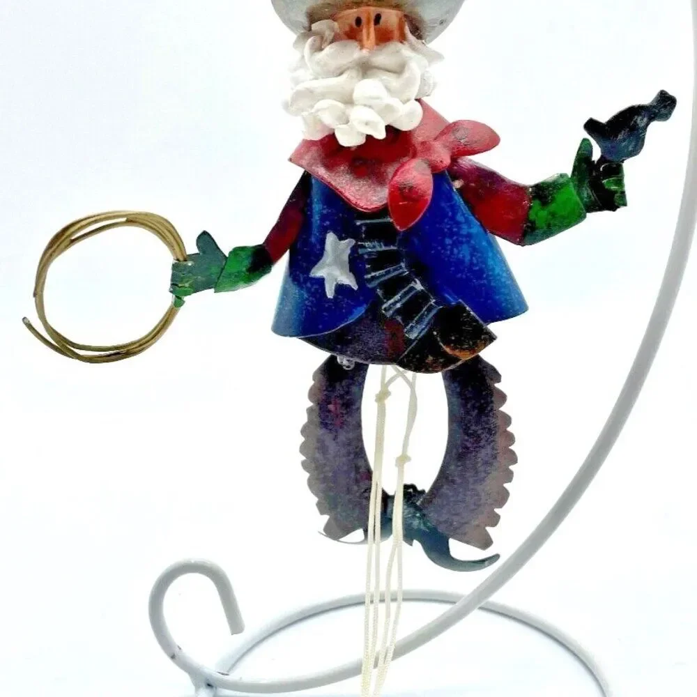 NEW Western Cowboy Ornament Sheriff Marshal Pull String 5
